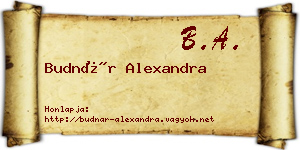 Budnár Alexandra névjegykártya